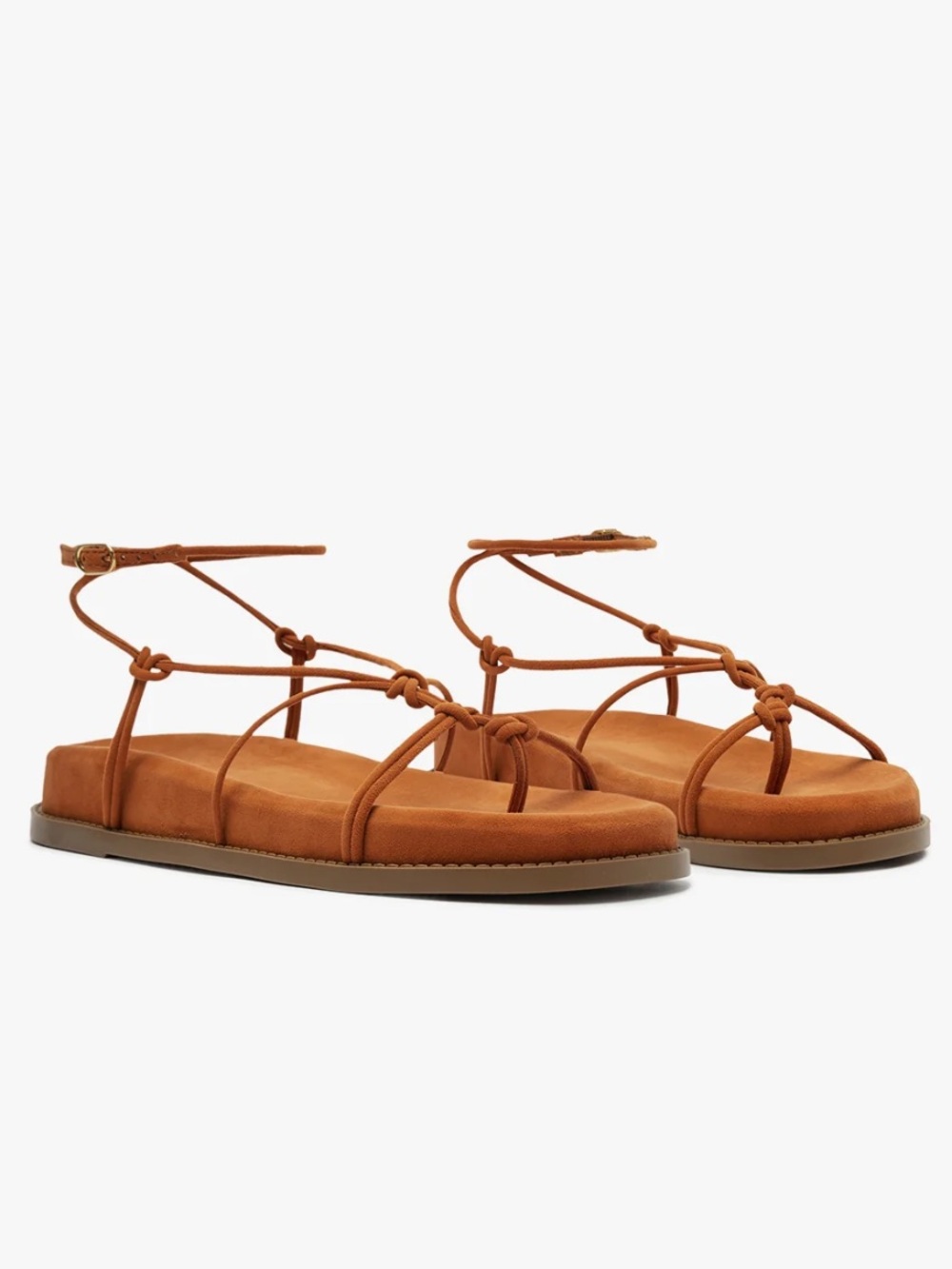 NWT SCHUTZ Calabria Sporty Brown Suede Sandal Sz 8